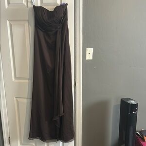 Elegant Black Strapless Evening Dress